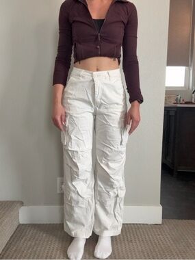 wild fable White Elastic-Waist Cargo Pants